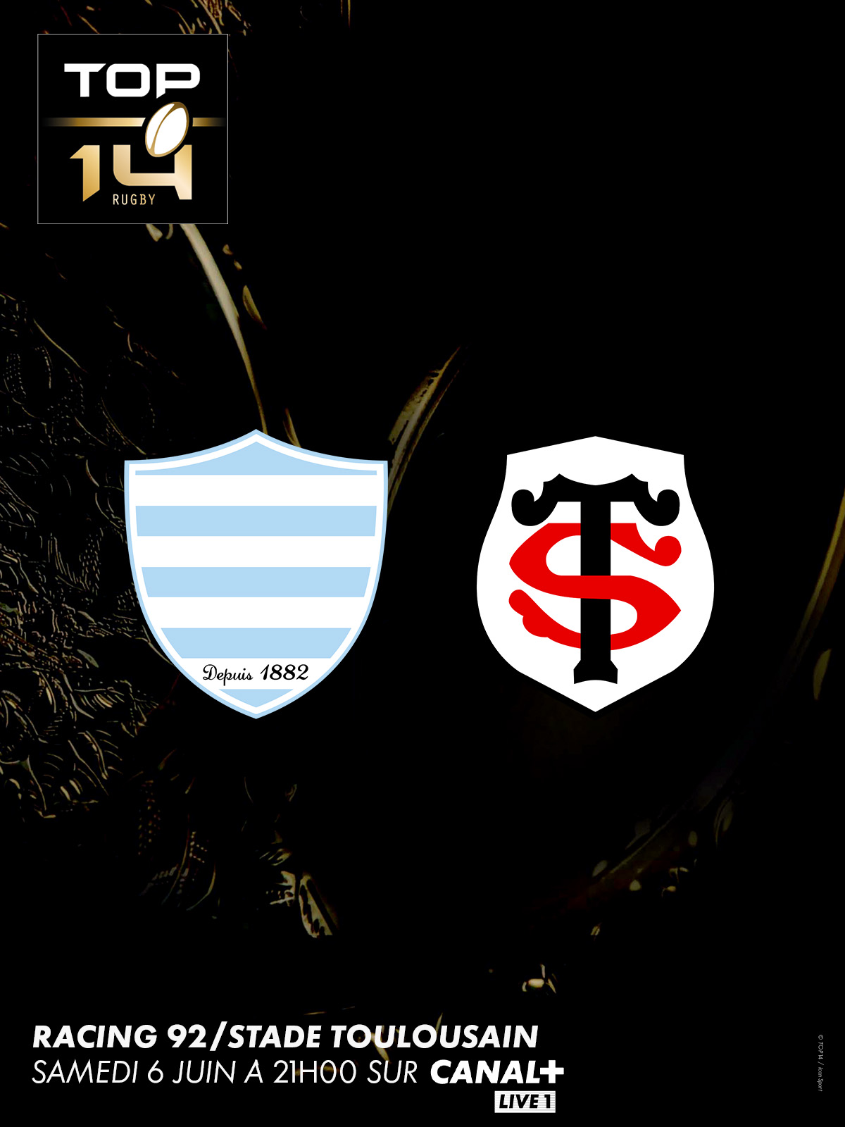 Racing 92 vs Stade Toulousain - samedi 06 juin à 21h sur CANAL+ LIVE 1